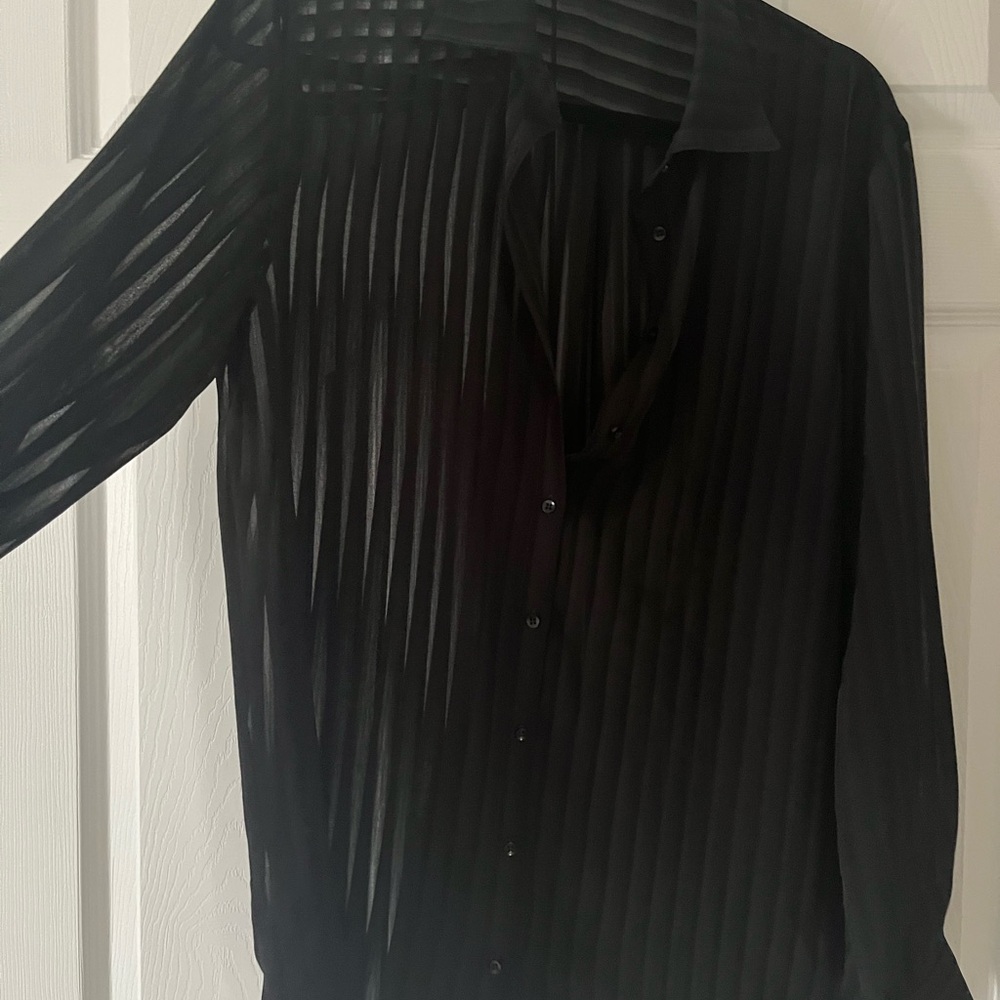 Sisley Black Textured Blouse